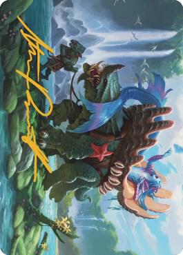 Vodalian Mindsinger Art Card (Gold-Stamped Signature) trading card from Art Series: Dominaria United Vodalian Mindsinger Art Card (Gold-Stamped Signature) - Art Series: Dominaria United Magic: The Gathering trading card