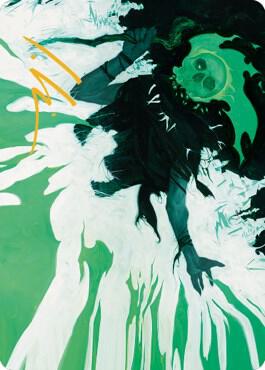 Bone Splinters Art Card (Gold-Stamped Signature) - Art Series: Dominaria United Magic: The Gathering trading card