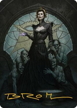 Liliana of the Veil Art Card (Gold-Stamped Signature) trading card from Art Series: Dominaria United Liliana of the Veil Art Card (Gold-Stamped Signature) - Art Series: Dominaria United Magic: The Gathering trading card
