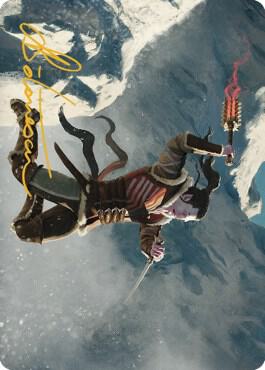 Balduvian Berserker Art Card (Gold-Stamped Signature) trading card from Art Series: Dominaria United Balduvian Berserker Art Card (Gold-Stamped Signature) - Art Series: Dominaria United Magic: The Gathering trading card