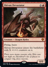 Shivan Devastator - Promo Pack: Dominaria United (PPDMU) #143p - Mythic Magic: The Gathering Trading Card
