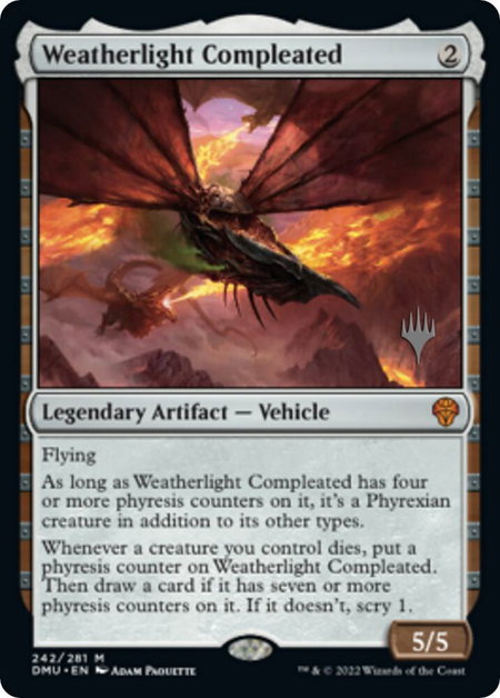 Weatherlight Compleated trading card from Promo Pack: Dominaria United Weatherlight Compleated - Promo Pack: Dominaria United Magic: The Gathering trading card