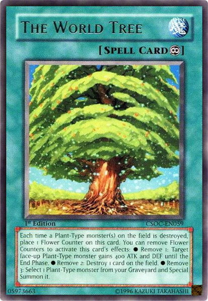 The World Tree trading card from Crossroads of Chaos The World Tree - Crossroads of Chaos YuGiOh trading card