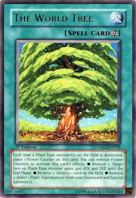 The World Tree trading card from Crossroads of Chaos The World Tree - Crossroads of Chaos YuGiOh trading card