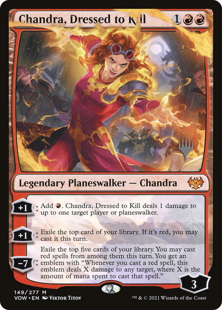 Chandra, Dressed to Kill - Promo Pack: Dominaria United Magic: The Gathering trading card