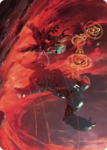 Twinferno Art Card trading card from Art Series: Dominaria United Twinferno Art Card - Art Series: Dominaria United Magic: The Gathering trading card