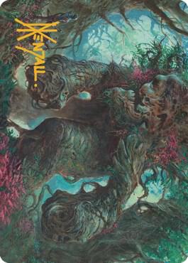 Magnigoth Sentry Art Card (Gold-Stamped Signature) trading card from Art Series: Dominaria United Magnigoth Sentry Art Card (Gold-Stamped Signature) - Art Series: Dominaria United Magic: The Gathering trading card