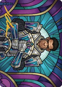 Aron, Benalia's Ruin Art Card (Gold-Stamped Signature) - Art Series: Dominaria United (ASDMU) #43 - Special Magic: The Gathering Trading Card