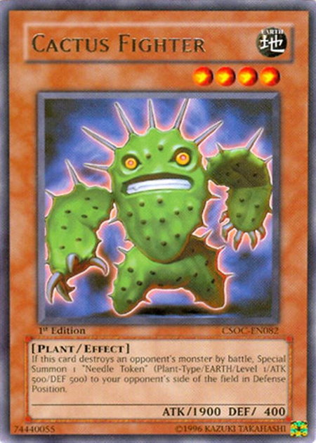 Cactus Fighter trading card from Crossroads of Chaos Cactus Fighter - Crossroads of Chaos YuGiOh trading card