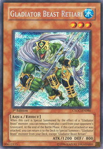 Gladiator Beast Retiari - Crossroads of Chaos (CSOC) #CSOC-EN086 - Secret Rare YuGiOh Trading Card