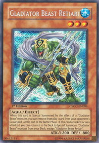 Gladiator Beast Retiari - Crossroads of Chaos (CSOC) #CSOC-EN086 - Secret Rare YuGiOh Trading Card
