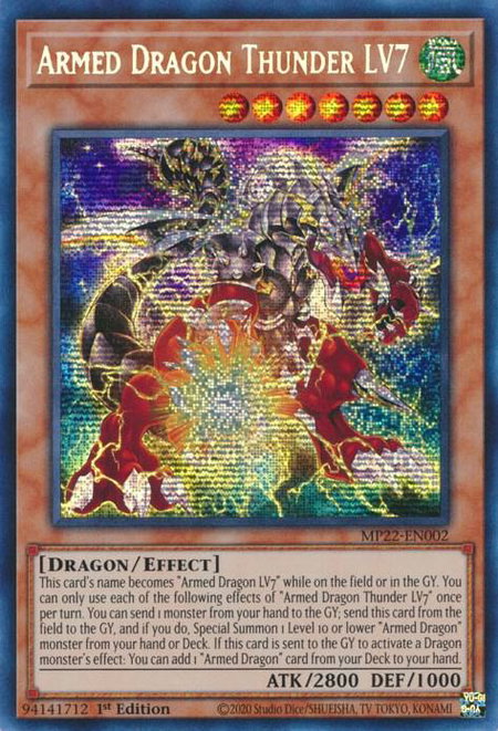 Armed Dragon Thunder LV7 - 2022 Tin of the Pharaoh's Gods YuGiOh trading card