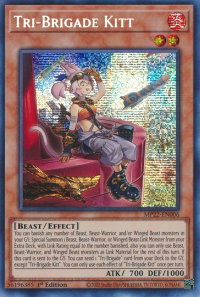 Tri-Brigade Kitt - 2022 Tin of the Pharaoh's Gods (MP22) #MP22-EN006 - Prismatic Secret Rare YuGiOh Trading Card