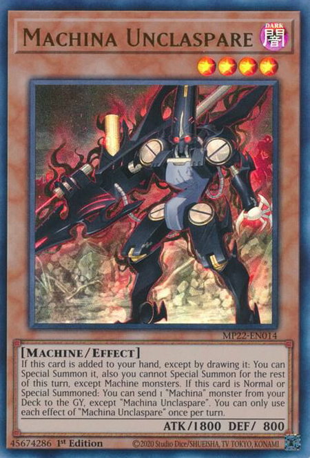 Machina Unclaspare - 2022 Tin of the Pharaoh's Gods YuGiOh trading card