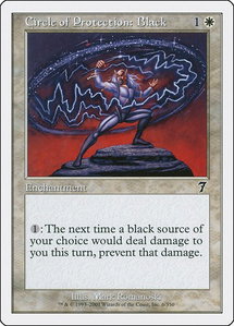 Circle of Protection: Black - 7th Edition (7ED) #6 - Common Magic: The Gathering Trading Card