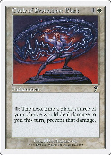 Circle of Protection: Black - 7th Edition Magic: The Gathering trading card