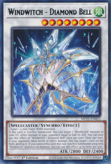 Windwitch - Diamond Bell - 2022 Tin of the Pharaoh's Gods YuGiOh trading card