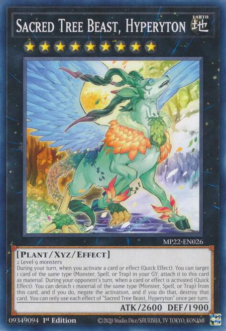 Sacred Tree Beast, Hyperyton - 2022 Tin of the Pharaoh's Gods YuGiOh trading card
