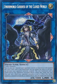 Underworld Goddess of the Closed World - 2022 Tin of the Pharaoh's Gods (MP22) #MP22-EN028 - Prismatic Secret Rare YuGiOh Trading Card