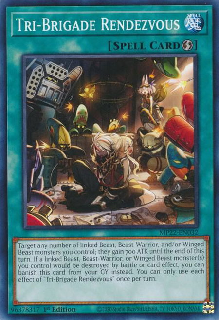 Tri-Brigade Rendezvous - 2022 Tin of the Pharaoh's Gods YuGiOh trading card