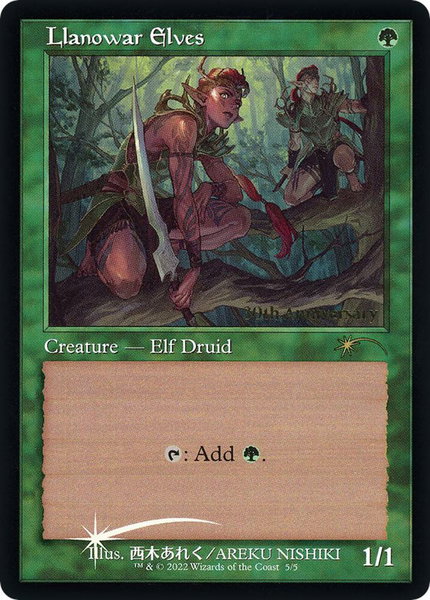 Llanowar Elves (Retro Frame) trading card from 30th Anniversary Promos Llanowar Elves (Retro Frame) - 30th Anniversary Promos Magic: The Gathering trading card