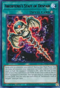 Archfiend's Staff of Despair - 2022 Tin of the Pharaoh's Gods (MP22) #MP22-EN036 - Rare YuGiOh Trading Card