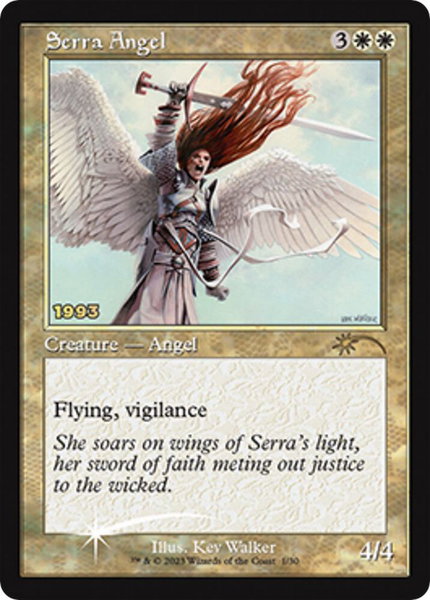 Serra Angel trading card from 30th Anniversary Promos Serra Angel - 30th Anniversary Promos Magic: The Gathering trading card