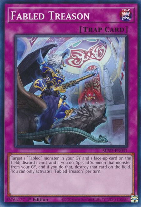 Fabled Treason - 2022 Tin of the Pharaoh's Gods YuGiOh trading card