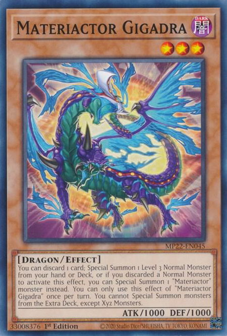 Materiactor Gigadra - 2022 Tin of the Pharaoh's Gods YuGiOh trading card