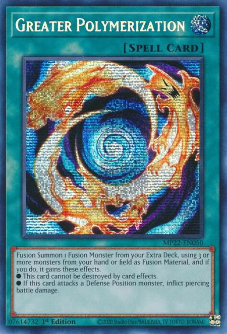 Greater Polymerization - 2022 Tin of the Pharaoh's Gods YuGiOh trading card