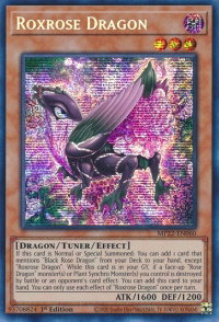 Roxrose Dragon - 2022 Tin of the Pharaoh's Gods (MP22) #MP22-EN060 - Prismatic Secret Rare YuGiOh Trading Card