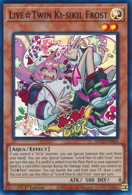 Live Twin Ki-sikil Frost trading card from 2022 Tin of the Pharaoh's Gods Live Twin Ki-sikil Frost - 2022 Tin of the Pharaoh's Gods YuGiOh trading card