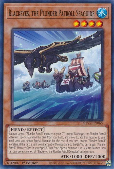 Blackeyes, the Plunder Patroll Seaguide - 2022 Tin of the Pharaoh's Gods YuGiOh trading card