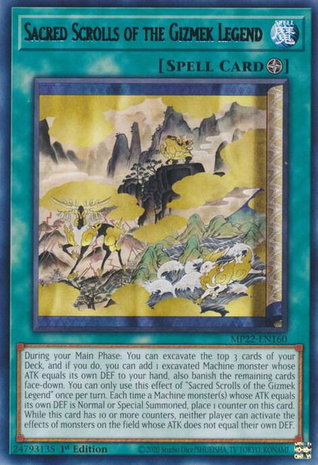 Sacred Scrolls of the Gizmek Legend - 2022 Tin of the Pharaoh's Gods YuGiOh trading card