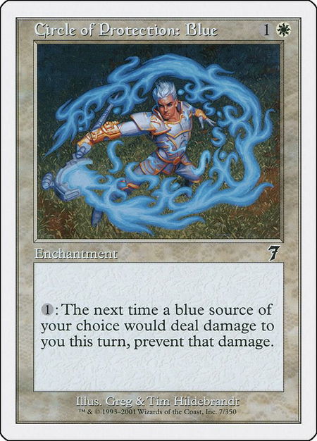 Circle of Protection: Blue - 7th Edition Magic: The Gathering trading card