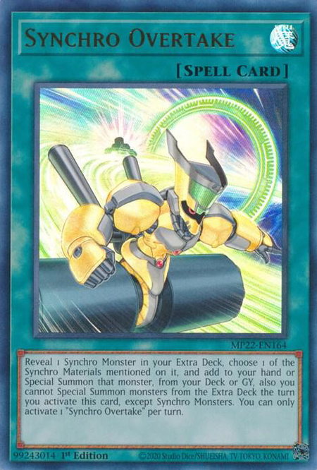 Synchro Overtake - 2022 Tin of the Pharaoh's Gods YuGiOh trading card