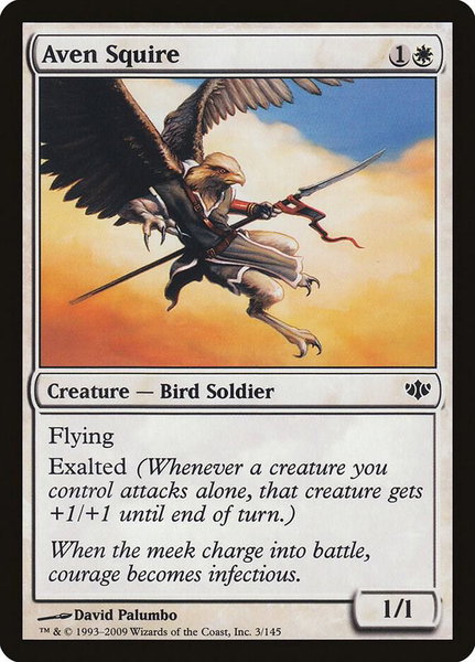Aven Squire trading card from Conflux Aven Squire - Conflux Magic: The Gathering trading card