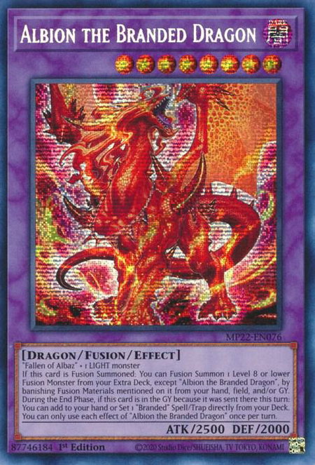 Albion the Branded Dragon - 2022 Tin of the Pharaoh's Gods YuGiOh trading card