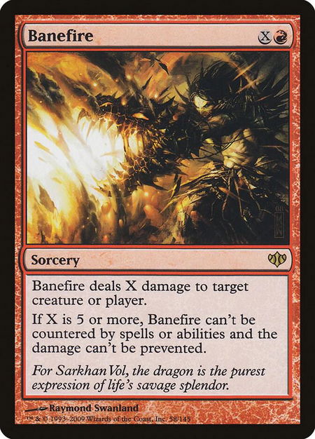 Banefire - Conflux Magic: The Gathering trading card