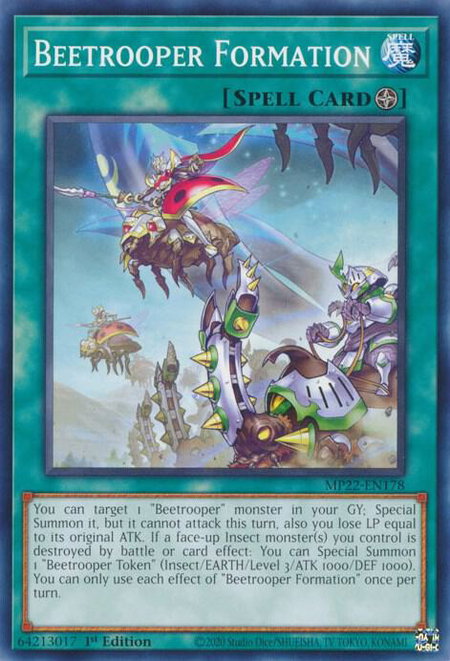 Beetrooper Formation - 2022 Tin of the Pharaoh's Gods YuGiOh trading card