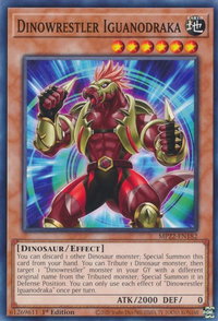 Dinowrestler Iguanodraka - 2022 Tin of the Pharaoh's Gods (MP22) #MP22-EN182 - Common / Short Print YuGiOh Trading Card