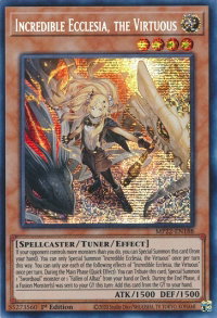 Incredible Ecclesia, the Virtuous - 2022 Tin of the Pharaoh's Gods (MP22) #MP22-EN188 - Prismatic Secret Rare YuGiOh Trading Card
