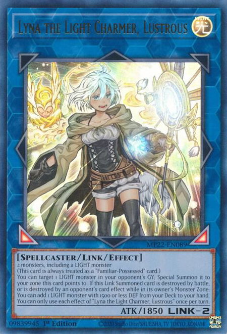 Lyna the Light Charmer, Lustrous - 2022 Tin of the Pharaoh's Gods YuGiOh trading card