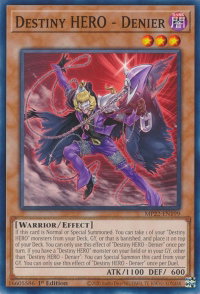 Destiny HERO - Denier - 2022 Tin of the Pharaoh's Gods (MP22) #MP22-EN199 - Common / Short Print YuGiOh Trading Card