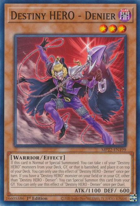 Destiny HERO - Denier - 2022 Tin of the Pharaoh's Gods YuGiOh trading card