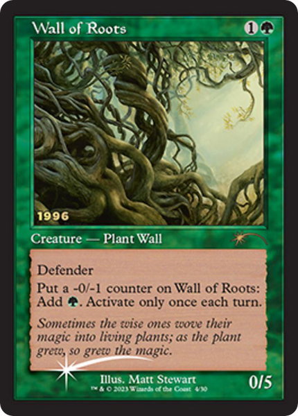 Wall of Roots - 30th Anniversary Promos Magic: The Gathering trading card