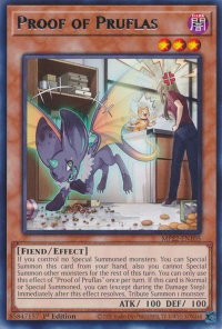 Proof of Pruflas - 2022 Tin of the Pharaoh's Gods (MP22) #MP22-EN105 - Rare YuGiOh Trading Card