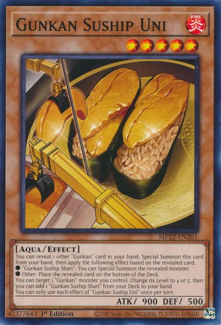 Gunkan Suship Uni - 2022 Tin of the Pharaoh's Gods YuGiOh trading card