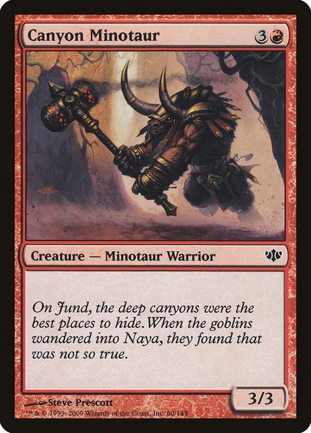 Canyon Minotaur - Conflux Magic: The Gathering trading card