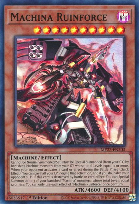Machina Ruinforce - 2022 Tin of the Pharaoh's Gods YuGiOh trading card